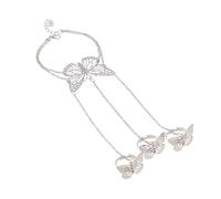 Beaupretty Bracelet Chaîne Délicat Argent pour Femme Décoration de Poignet et Doigt Accessoire de Mode Créatif et Minimaliste Élégant et Confortable à Porter