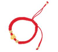 Beaupretty Bracelet Dragon Rouge Fil Tressé Accessoire de Poignet Féminin Unique Culture Chinoise Bracel Nouvel An de Protection Style pour Toutes Occasions