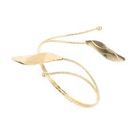 Beaupretty Bracelet Manchette Métal Feuilles Doré, Brassard Ajustable, Bijou Punk pour Femme, Accessoire Mode Élégant, Style Créatif, Taille Unique, Présent Femme