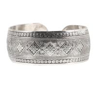 Beaupretty Bracelet Ouvert Rétro Sculpté pour Femme Manchette Large Bijoux Fantaisie Confortable et Solide Sorties Festivals