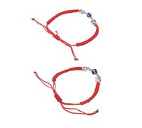 Beaupretty Bracelet Réglable En Fil Rouge Éléphant Et Tortue Chaîne De Poignet Bracelet Décoratif En Perles Présent Saint-valentin Utilisation Quotidienne 2 Pièces
