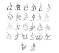 Beaupretty Breloques En Métal Diy 26 Lettres A-z Pour Bijoux Accessoires De Fabrication De Colliers Et Bracelets Breloques Décoratives Petit Pendentif Alphabet Pour Projets De Bricolage