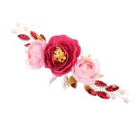Beaupretty Bridal Floral Crown Simulated Peony Lightweight Headband For Chinese Style Weddings And Photography Sessions Elegant Bridal Hair Vine Accessory