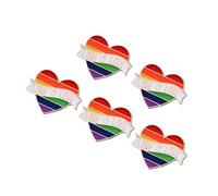 Beaupretty Broche Arc-en-ciel 5pcs En Alliage Pour Lgbtq Épingles De Mode Colorées Ornement Pour Gay Et Lesbienne Accessoires Pour Événements Et Fêtes Broche Élégante Et Festive