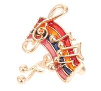 Beaupretty Broche Arc-en-ciel en Alliage Note de Musique, Épinglette Décorative pour Foulards, Fixation Ferme et Style Créatif pour Anniversaire
