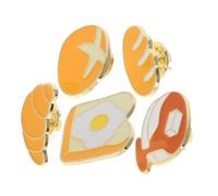 Beaupretty Broche Croissant Émaillée Lot de 5 Set de Pins Amusants pour Vêtements et Paquet Épingles en de Zinc Décoration et Colorée Broches Dessin Animé Mignonnes