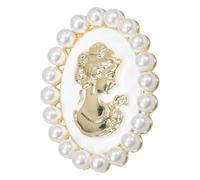 Beaupretty Broche Décorative Perle Imitation Style Baroque Vintage Épingle de Revers pour Vêtements et Robes