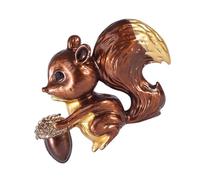 Beaupretty Broche Écureuil Adorable Marron, Épingle Décorative Animale Résistante la Chaleur, Accessoire Élégant pour Femmes, Présent pour Shopping et Voyage, Bijou Léger et Polyvalent