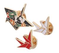 Beaupretty Broche En Alliage En Papier Créative Rouge Blanc Noir Épingle à Vêtements Amusante Accessoire De Mode Unique Présent Pour Toutes Occasions Design Cartoon 3 Pièces