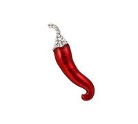 Beaupretty Broche Épingle Femme Rouge Forme de Piment avec Brillant Broche Corsage Originale Style Plant Accessoire Mode pour Vêtements et Sacs