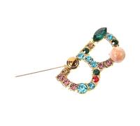 Beaupretty Broche Lettre Design Coloré avec pour Femme Épingle Décorative Accessoire Mode pour Manteau et Robe Fête et Anniversaire