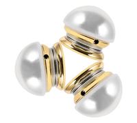 Beaupretty Broche Magnétique en Perles Blanche 3 Pièces Épingle Anti-Évasion sans Perçage pour Vêtements Accessoire Élégant pour Femmes pour Décolleté et Paquet à Main
