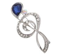 Beaupretty broche note de musique broche musicale broche unique broche à motif broche pour soirée broche strass pour robe Broche Broche jolie broche à notes broche de musique diamant Silver