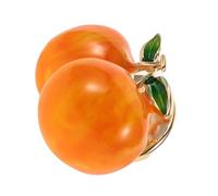 Beaupretty Broche pêche jaune épingle Broches de fruits robe broches mignon broche décorative Pinces à pull pêche Clip pour écharpe et manteau robe broche clip cuivre Orange