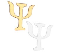 Beaupretty Broche Rétro en Alliage Métal 2 Pièces Doré et Argenté Épingle Alphabet Psychologie Accessoires Femmes Tenue Vintage Présent Mode