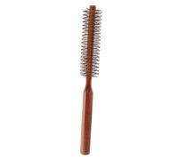 Beaupretty Brosse à Cheveux Pour Cheveux Bouclés Petite Ronde En Bois, Brosse Coiffante Rotative Poignée Ergonomique, Unisexe, Pour Brushing Et Coiffage Quotidien