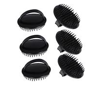 Beaupretty Brosse à Shampoing Brosse De Massage Du Cuir Chevelu 6 Pièces Poils Doux En Plastique Noir Exfoliante Nettoyage Profond Cuir Chevelu Soins Capillaires Usage Pour Hommes Femmes Animaux