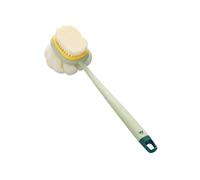 Beaupretty Brosse de Bain Double Face à Manche Long pour Dos Brosse Exfoliante Douce pour Nettoyage et Massage Corporel Suspension Vert