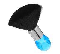 Beaupretty Brosse de Nettoyage pour Cheveux Cassés Douce et Ergonomique Outil Professionnel pour Salon de Coiffure et Barbier Balai à Cou Transparent Bleu pour Éliminer Résidus de Coupe et un