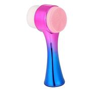 Beaupretty Brosse Nettoyante Manuelle en Silicone Visage Exfoliant Compact Nettoyage en pour Toutes Types de Peau Utilisation à Domicile Voyage Brosse Long Manche