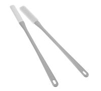 Beaupretty Brosses de Nettoyage Pieds à Long Manche en Silicone Souple, Lot de 2 Pièces Gris, Brosse Exfoliante pour Orteils et Massage, Soin des Pieds, Adaptée Personnes Âgées et Mobilité