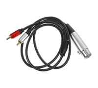 Beaupretty Câble Audio Xlr Broches vers Double Rca pour Microphone Mixeur et Haut-parleurs Convertisseur Audio Fiable à Faible Perte Connexion et Stable