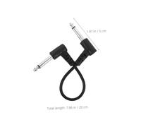 Beaupretty Câble Guitare Patch Tressé Nylon à Angle Droit pour Pédale Effets Connecteur Audio Cuivre Mâle Compatible Guitare Électrique et Microphone Rapide sans Bruit