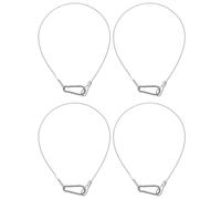 Beaupretty Câbles de Sécurité Câble Antivol Flexible 4pcs en Acier Inoxydable 2,0mm X 480mm Mousqueton et des Bagages pour Éclairage de Scène en Exposition