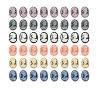 Beaupretty Cabochons Camées en Résine Multicolores 48 Pcs, Accessoires Décoratifs Légers pour Fabrication de Bijoux, Parures et Coiffures Diy, Fournitures Artisanales Couleur Aléatoire