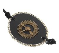 Beaupretty Cache-œil En Cuir Vintage Rétro, Couvre-œil Simple Léger Pour Adultes, Accessoire De Fête Cosplay Unique, Protection Oculaire Confortable Et Portable, Style Punk Pour Soirées Halloween