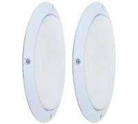 Beaupretty Cache Lot de 2 Pièces Blanc Haut-Parleur Métallique 6,5 Pouces en Acier et Abs, Protection Solide Facile à Installer Cercle Décoratif pour Enceinte de Voiture pour Haut-Parleur