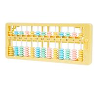 Beaupretty Cadre de Comptage en Plastique Jaune 7 Perles 13 Colonnes, Outil d'apprentissage des Mathématiques pour Garçon et Filles, Éducatif Développement Cérébral, Adapté aux Élèves