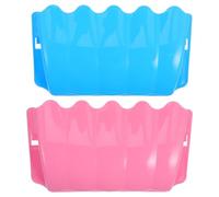 Beaupretty Cadres Extérieurs à Herbe pour Petits Animaux 2 Pcs, Mangeoire Suspendue Bleue et Rose en Plastique, Support Fixe pour Lapins, Cobayes et Hamsters, Accessoire Cage Lapin Pratique