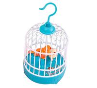 Beaupretty Cage à oiseaux chantante à commande vocale pour décoration électronique lumineuse et interactive activée par le son, simulation d'apprentissage amusante et accessoire photo