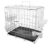 Beaupretty Cage à Oiseaux Pliable et Portable en Acier Inoxydable avec Plateau d'alimentation pour Canaris et Perroquets, pour L'élevage Reproduction des Pigeons Couleur Couleur Aléatoire