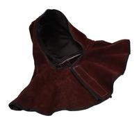 Beaupretty Cagoule de Soudeur Facile à Porter Marron en Cuir de Vachette Résistante Feu Capuche de Protection avec Protection du Cou, Accessoire Essentiel Couleur Couleur Aléatoire
