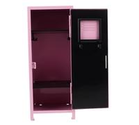 Beaupretty Casier Métallique de Rangement Rose avec Serrure et Clés Organisateur de Maquillage Multicouche pour Bureau et Chambre Coffret de Stockage Sécurisé pour Filles