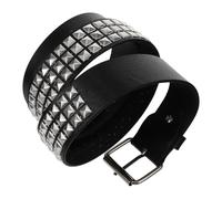 Beaupretty Ceinture Chaîne Métallique Punk à Clous Carrés Noirs Accessoire Mode Unisexe pour Style Urbain et Vêtements