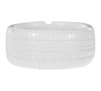 Beaupretty Cendrier Décoratif Blanc Portable en Résine Forme Pneu Vintage Prévention des Accidents D'incendie, Design Unique pour Bureau et Maison