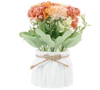 Beaupretty Centre de Table Mariage Fleurs Artificielles Hydrangea Couleur Beige Clair, Bouquet Décoratif pour Maison Salon Bureau, Composition de Fleur Réaliste en Tissu, Accessoire Déco