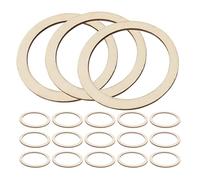 Beaupretty Cercles en Bois Ronds 6 Cm Lot de 100 Pièces pour Couronnes Soi-même Anneaux en Bois pour Attrape-rêves et Macramé Mural et Centre de Table Artisanat