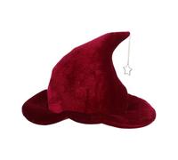 Beaupretty Chapeau de Sorcière pour Femmes Pendentif Étoile, Accessoire Polyvalent en Polyester à Forme Conique pour Fêtes à Thème et Soirées Costumées