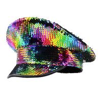 Beaupretty Chapeau Disco à Sequins Ajustable pour Femmes Casquette de Fête Chic et Colorée Accessoire Décoratif pour Carnavalesques et Enterrements de Vie de Jeune Fille