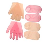 Beaupretty Chaussettes Hydratantes Pour Mains Gants Silicone Réutilisables Masque Hydratant Pour Secs Exfoliant Pour Soins De Nuit