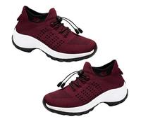 Beaupretty Chaussures Femme Confortables Maille Élastique Respirante Chaussures De Sport Légères Et Décontractées Modèle Maman pour Marche Et Danse Été Pratiques Et Durables Respirantes Et St