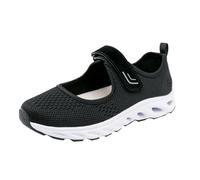 Beaupretty Chaussures Marche Femme Respirantes Mesh avec Semelle Élastique Antidérapante Baskets Confortables pour Exercices Quotidiens et Marche Modèle Noir pour Femmes Adultes