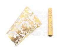 Beaupretty Chemin de Table Métallique Doré et Argenté Maille Polyester Décoration pour Mariage Anniversaire et Centre de Table Accessoire Léger