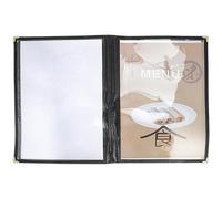 Beaupretty Classeur de Menus Transparent en Pvc, 6 Pages à Feuilles Mobiles, Étui de Protection pour Restaurant, Couverture de Menu Souple et Solide, Protège-cahier Format Style Aléatoire