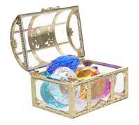 Beaupretty Coffre Trésor Pirate avec Gemmes De Natation Couleur pour Garçon Fille Jouet De Piscine Stable Et Facile à Ranger