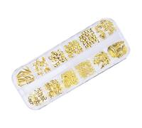 Beaupretty Coffret de Breloques pour Nail Art 1 Coffret de Rivets Métalliques pour Décoration D' Accessoires pour Motifs Attrayants